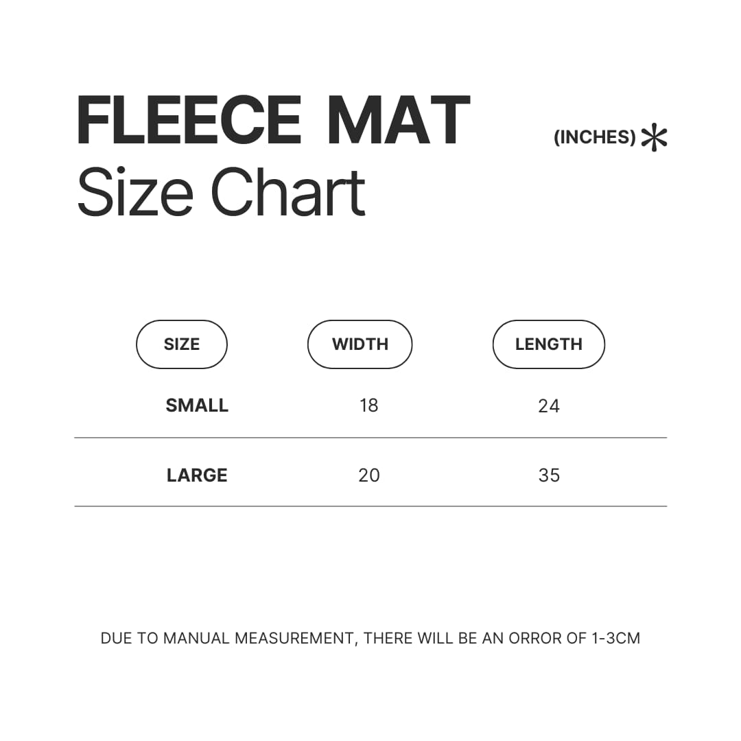 Fleece Mat Size Chart - Ultrakill Store