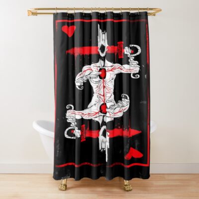 Ultrakill King Of Hearts Shower Curtain