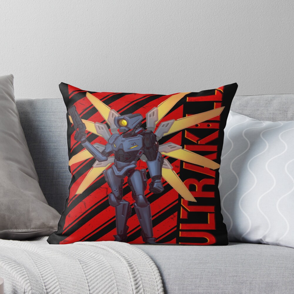 Slice To Kill Retro Throw Pillow