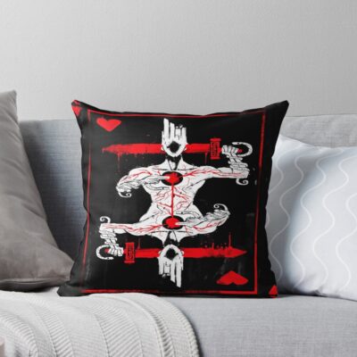 Ultrakill King Of Hearts Throw Pillow