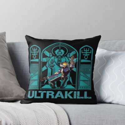 Ultrakill Retro Vintage Throw Pillow